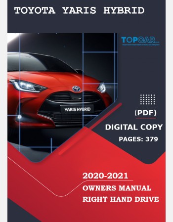 toyota yaris hybrid 2020-2021 owners manual